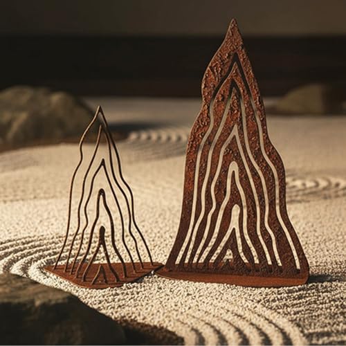 1.6T Corten Steel Korean Zen Garden Decorative Object for Mindful Living (L)