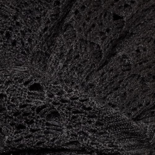 Open Weave Cocoon Shawl for Women, Cardigan Sweater, Lightweight Pashmina Shawl Wrap, Poncho Scarves for Women - color: Black