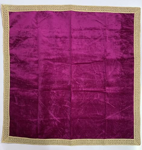 SMMS Spiritual Velvet Table Cloth Altar Tarot Spread (Wine, Medium- 61cm*61cm/ 24inch*24inch) - color: Wine, size: Medium- 61cm*61cm/ 24inch*24inch