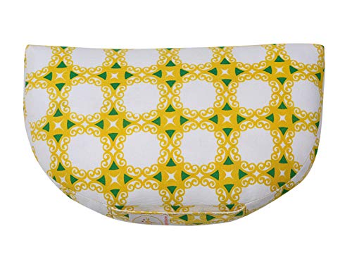 Maji Sports Om Zafu Cotton Yoga Meditation Pillow (Yellow Green Tile)
