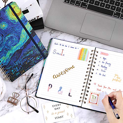 Ruled Notebook/Journal - Lined Journal with Hardcover, 8.4" x 6", College Ruled Spiral Notebook / Journal, Back Pocket, Strong Twin-Wire Binding with Premium Paper, Perfect for School, Home & Office