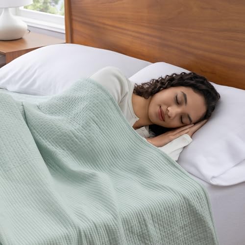 Berkshire 3-Layer Fleece Throw, Ultra Soft Lightweight Thermal Blanket with Cotton-Like Feel, All-Season Cozy Bed Cover for Couch Bed, Machine Washable(Throw Size 50" x 60", Southern Blues) - color: Southern Blues, size: Throw (50 in x 60 in)