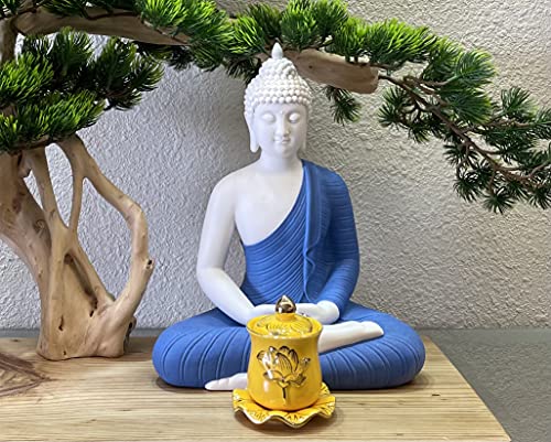 Houlu 1pc Ceramic Altar Cup, Holy Water Offering Cup, Tibetan Buddhist Worship Cup - Yellow - color: Yellow