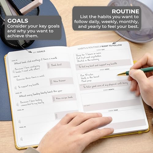 Clever Fox Self Mastery Journal – Guided Daily Reflection & Self Improvement Journal with Prompts – Journaling Notebook for Women & Men (Amber Yellow) - color: Amber Yellow