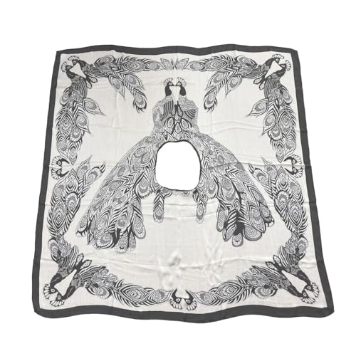 Women's Satin Cover Up Short Poncho Tops Sheer Chiffon Boho Pashmina Shawl Beach Soft Shawl - color: Style33