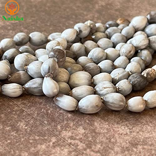 NAISHA ( Pack of 3 Tulsi Japa Mala, Kamal Gatta Mala (Lotus Seeds) & Original Vaijanti Mala White Bead 108+1 Beads