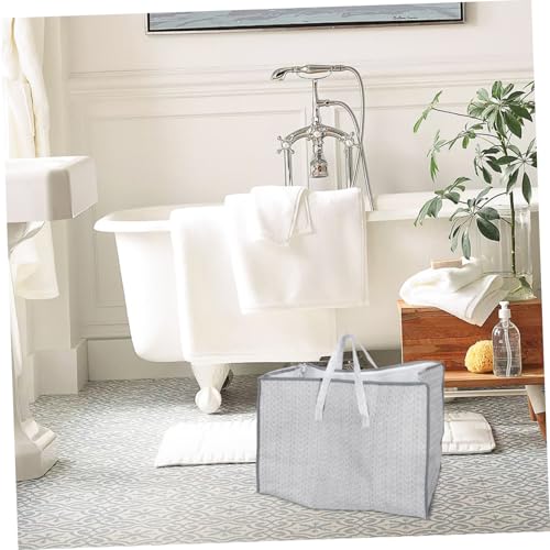 Vaguelly Large Capacity Foldable Storage Bag Organizer for Clothes and Blankets Heavy-Duty Fabric Zipper for Closet Organization and Moving Supplies