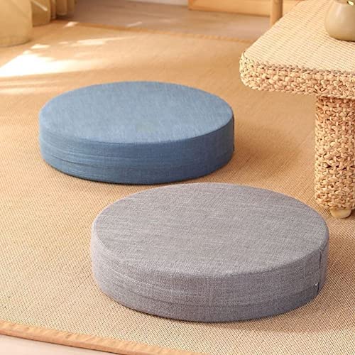 40x6cm Yoga Meditation Cushion Meditation Pillows Japanese Tatami Mat Zafu Meditation Cushion Round Yoga Seat Cushion(White) - color: White