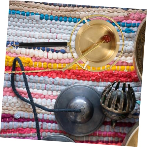ibasenice Brass Bell Ornament for Buddhist Ceremonies Loud Sound Comfortable to Hold for Meditation and Mindfulness Fine Polishing Craftsmanship for Home Temple Use