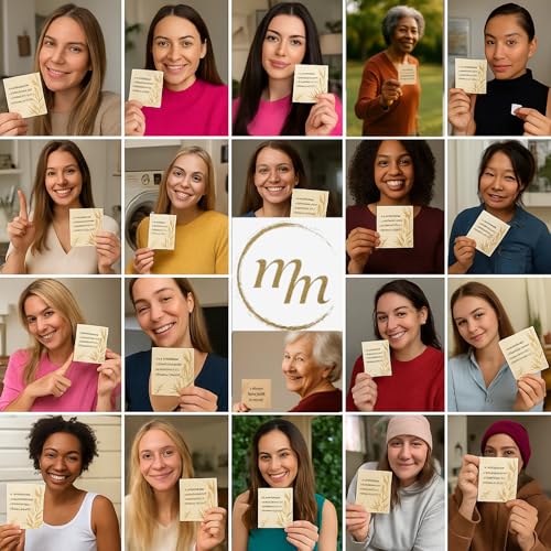 Positive Affirmations for Women – 50 Mindfulness Cards with Wooden Stand & Repeatable Journal (PDF) | Inspirational Self-Care Gift for Women & Men, Perfect Mother’s Day Gift for Mom