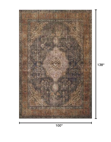 Loloi Loren Collection LQ-02 Plum/Multi 8'-4" x 11'-6" Area Rug