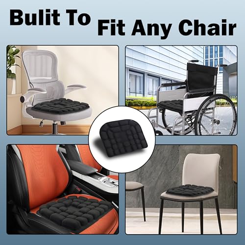 Comfortable 3D Air Cell Seat Cushion, Air Inflatable Pressure Relief Seat Bolster for Wheelchair, Car, Office, Home Living, Sondur Travel Cushion with Adjustable Firmness (Hollow Cushion) - size: Hollow cushion