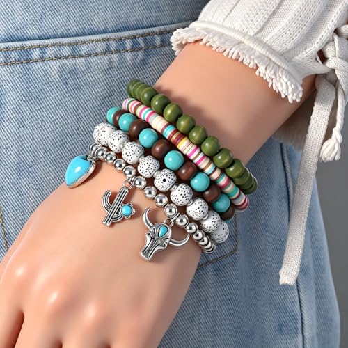 Gothic Bracelet Adjustable Punk Braided Leather Multilayer Grunge Set Bracelets Emo Metal Cuff Wrap Bangles Meaningful Gift - color: J-BZ-60