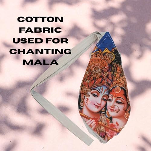 Cotton Japa Meditation Jholi Devotional Print | Traditional Chanting Bead Pouch for Mala | Handcrafted Prayer Accessory