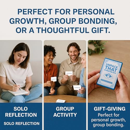 UNPACK THAT Affirmations Deck – 100 Positive Message Cards for Mindfulness & Self-Care | Uplifting Gift for Women, Friends & Family