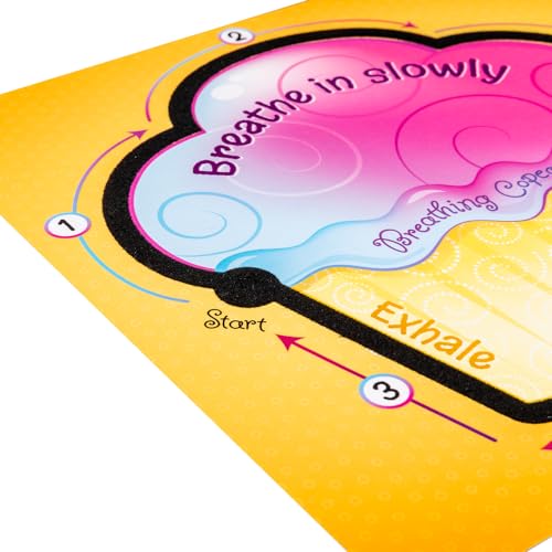 Really Good Stuff Tactile Breathing Copecake Cards - Social-Emotional Learning Tools for Children - Calming, Meditative Classroom Supplies - Promotes Relaxation & Helpful Breathing Techniques - style: Tactile Breathing Copecake