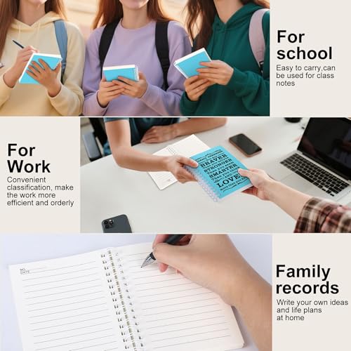 3Pcs A6 Spiral Notebook,Inspirational Journal,Motivational Journal for Women Men,Spiral Journal Notebook College Ruled Daily Diary for School,Travel,Business,Work (3Pcs-A6 Always Light Blue) - color: 3pcs-a6 Always Light Blue