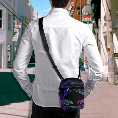 Stylish Messenger Bags Easy to Clean, Sling Backpack with Zipper, Crossbody Bag for Gym - color: Picture(342)