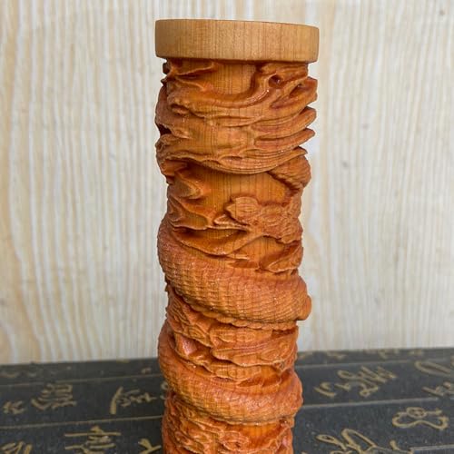 Antique Tail Tree Figurine Decorative Zen Meditation Wood Sculpture Decorate Living Room, Spa or Yoga Studio, Centerpiece Book, Living Room, Bedroom Decorator