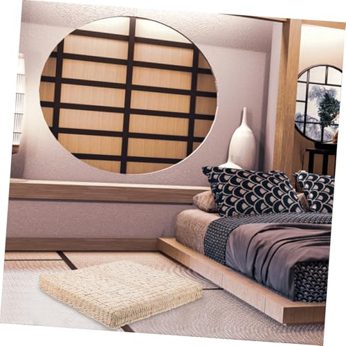 1pc Woven Meditation Mat Handmade Straw Cushion for Yoga Meditation and Home Decor Design Thickness and Easy to Care