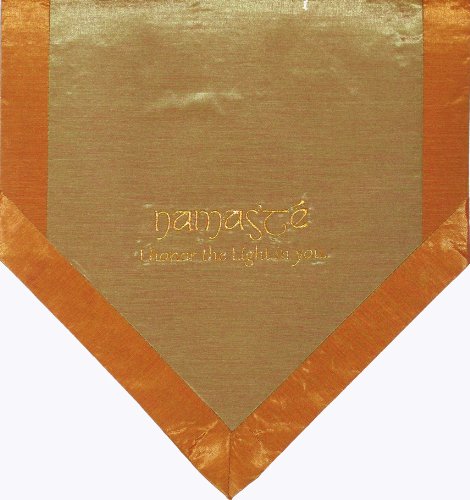Altar Cloth Or Wall Hangings - Embroidered - Namaste - Iridescent Gold - color: Namastegold