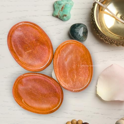 Amazing Gemstone Chocolate Jasper Worry Stones for Stress Relief Crystals and Healing Stones - Piedra Crystal Fidget for Meditation, Relaxation - Unique Stocking Stuffers and Birthday Gifts - color: Chocolate Jasper