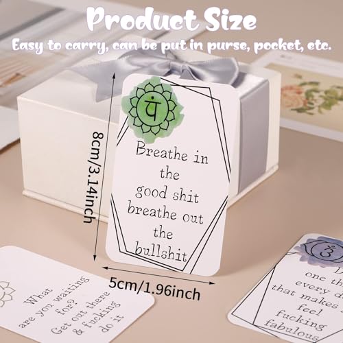 16Pcs Funny Affirmation Card Gift, Sweary Affirmation Cards,My Little Bag of Sweary Affirmation Cards, Self Encouragement Confirmation Card