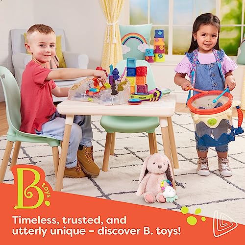 B. toys – A – Maze Rain Rush Dexterity Toy – Crawling Rolling Tower – Developmental Natural Wooden Rainmaker Toy – Toys for Toddlers