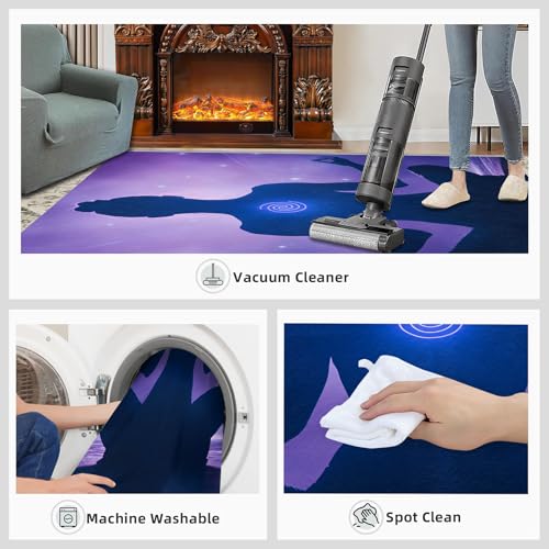 Chakra Rug - 4x5 Rug, Yoga Meditation Living Room Rugs, Purple Spiritual Bedroom Rugs, Washable Classrooms Area Rug, Soft and Low-Pile - color: Chakra#66, size: 4' x 5' (Rectangular)