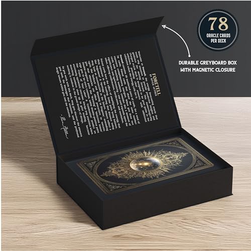 Foretell: The Energy Forecasting Oracle by River Aether - A Modern Tarot Alternative for Psychic Clarity - 78 Oracle Cards with Keywords and Meanings on Them for Beginners to Advanced Readers