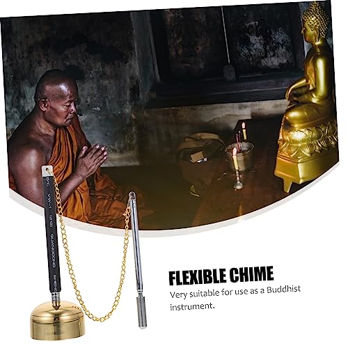 FAVOMOTO 3pcs Delicate Buddhist Chime Instrument for Meditation and Rituals Telescopic Design Essential Accessory for Temple Activities for and Mindfulness Practices