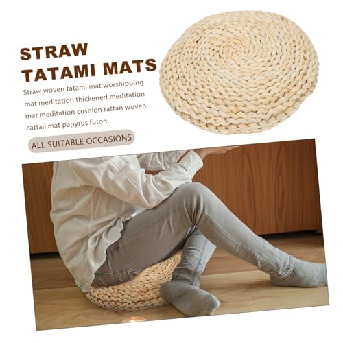Handmade Corn Bran Meditation Mat Comfortable Decorative Yoga Cushion for Home for Sitting and Relaxation with Silk Cotton Filling