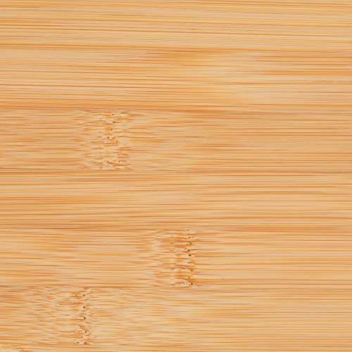 Relaxdays Storage Box, Stackable, Handles, H x W x D: 14 x 30 x 20 cm, Bamboo, Natural