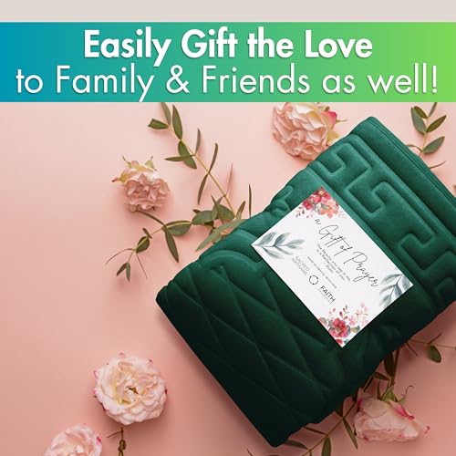 Sacred Artisans Padded Prayer Mat Thick with Soft Velvet Foam | Prayer Rug and Meditation Mat for Men Women Home Travel & Gift (Paradise Green) - color: Green