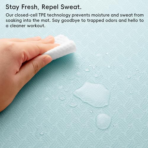 Extra Wide Yoga Mat 72" x 32", 6mm Non Slip TPE Exercise Mat with Carrying Strap, Large Workout Mat for Yoga, Pilates, Stretching, HIIT & Home Gym - color: Mint Green