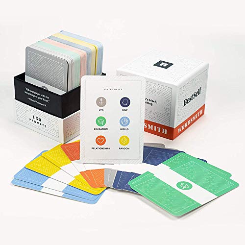 BestSelf WordSmith Deck — 150 Intellectually Stimulating Writing Prompts Designed to Inspire Journaling, Cure Writer’s Block, Cultivate Creative Writing and Sharpen Writing Skills