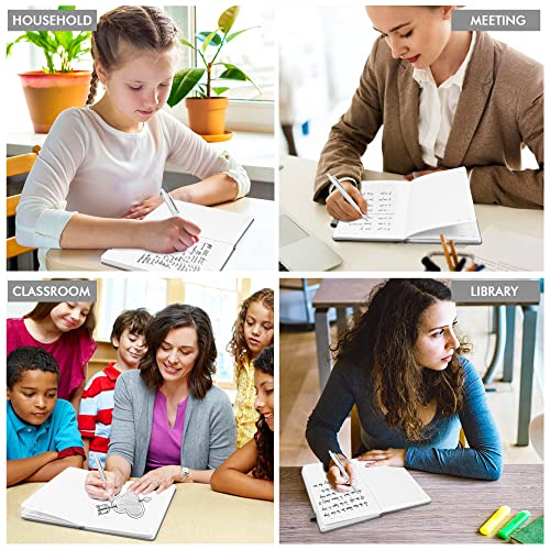 feela 3 Pack Notebooks Journals Bulk with 3 Black Pens, A5 Hardcover Notebook Classic Ruled Lined Journal Set with Pen Holder for Work Business Journaling Note Taking, 120 GSM, 5.1”x8.3”, Gray - color: 3 Pack gray