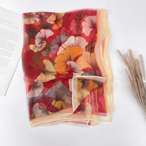 Pokeedioty Scarfs for Women Lightweight Fashion Scarves Elegant Floral Pattern Sheer Scarfs Sunscreen Shawls Wraps - color: P 0143