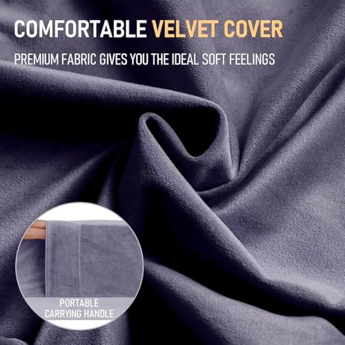 Dual-Layer Meditation Cushion with Buckwheat & Foam | Zafu Floor Pillow for Adults | Yoga Cushion for Sitting, Mindfulness, Sound Healing, Reiki & Floor Seating (Light Purple)