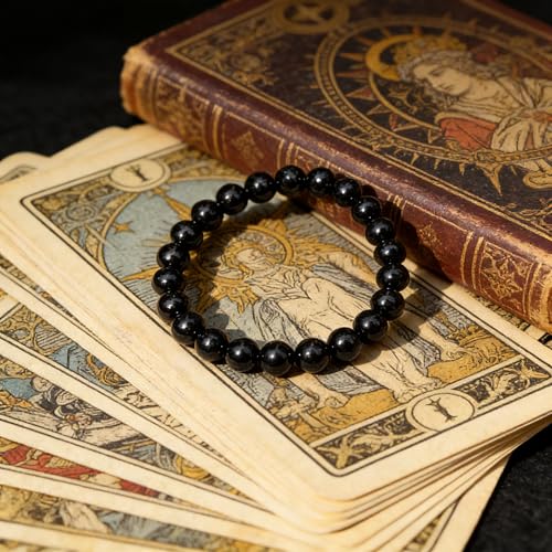 Natural Handmade Healing Chakra Bracelet - color: 10m-Black Tourmaline-FOR 7-8 INCH WRIST