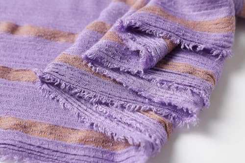 WINCESS.YU Women Gradient Scarf Long Shawls and Wraps Fashion Plain Pashmina Formal Scarf - color: Lx92-light Purple