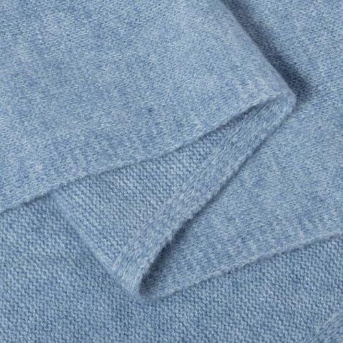 RIIQIICHY Shawl Wrap Women Pashmina Triangle Cape Knit Sweater Scarf for Fall Winter Fashion Accessory - color: Blue
