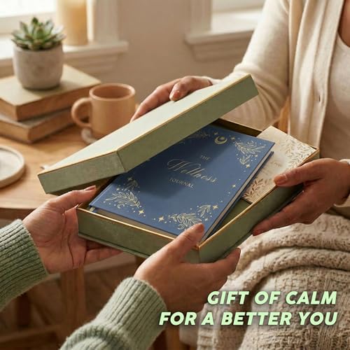 &And Per Se Wellness Journal, Self Care & Daily Journal for Women, Mental Health Planner with Habit Tracker, Diet & Goals, Undated, Gift-Ready (Stardust Blue) - color: H-Stardust Blue