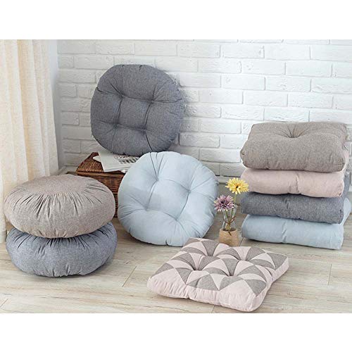 FANCY PUMPKIN Round Sitting Chair Cushion Thicken Seat Cushion Large Floor Pillow, C - color: Light Gray-02
