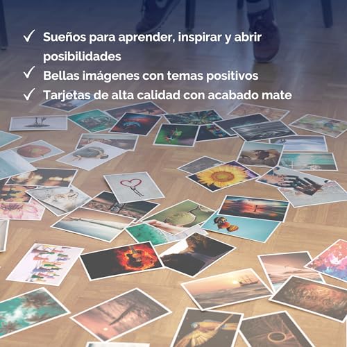 metaFox - 52 Inspirational Cards, Positive Affirmations Cards & Motivational Postcards, Picture Cards For Coaching & Therapy, Mindfulness Cards, Coaching Cards, Original Motivational Deck (Spanish) - color: Spanish
