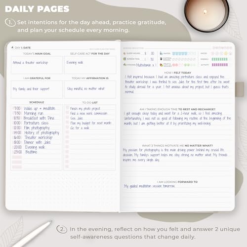 Clever Fox Self-Care Journal – Daily Reflection Notebook – Mental Health & Personal Development Planner, Meditation & Mood Log, A5 (Foggy Alps) - color: Foggy Alps, size: A5 (5.8'' x 8.3'')