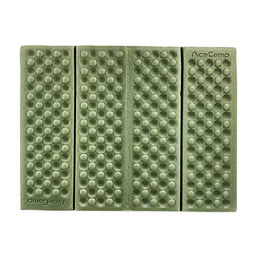 AceCamp 3940 Portable Lightweight Mini Waterproof Folding Mat, Foam Sitting Pad for Outdoor Activities, Foldable Kneeling and Seat Cushion for Comfort, Red