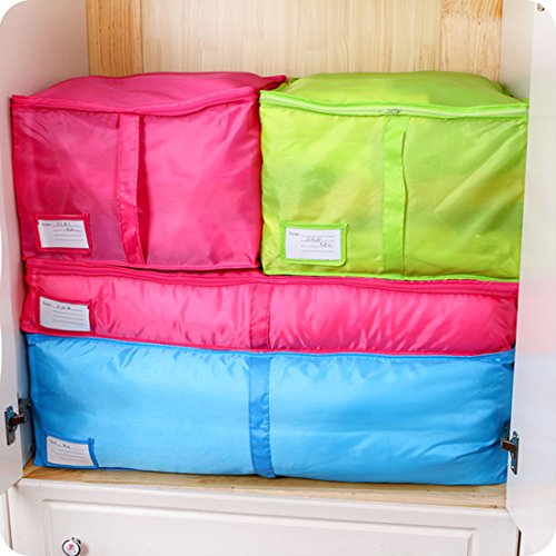 Ruilogod Clothes Quilt Duvet Folding Zippered Storage Bag Holder Container Blue (id: 6c8 1ad 5bb 9e1 1cd
