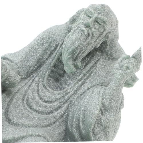 BESPORTBLE Zen Garden Buddha Figurine for Bonsai Decoration Serene Stone Sculpture for Desktop Aquarium Decor Peaceful Ornament Chinese Style
