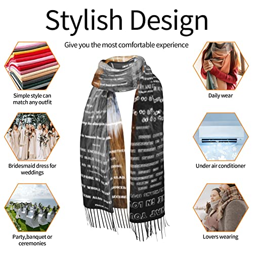 Bible Verse Christian Lion Prayer Religious Scarf Pashmina Shawls Wraps Evening Dress Bridesmaid Wedding Bridal Scarves - color: Inspirational